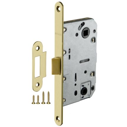 Безшумная врезная защелка Fuaro (Фуаро) PLASTIC P96WC-50 SG мат. золото