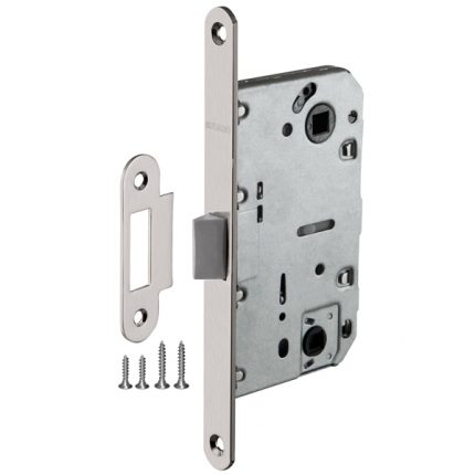 Безшумная врезная защелка Fuaro (Фуаро) PLASTIC P96WC-50 SN мат. никель