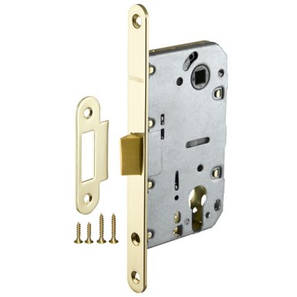 Межкомнатный замок под цилиндр Fuaro (Фуаро)  PLASTIC P85C-50 GP (латунь)