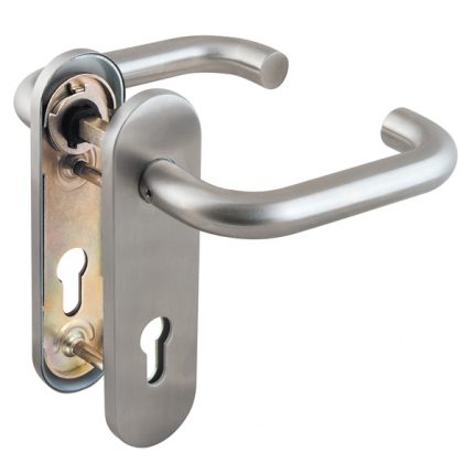 Ручка дверная Fuaro (Фуаро) DH-0433 SS с пружиной, НЕРЖАВЕЙКА 304, квадрат 9x140 мм