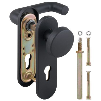 Ручка дверная Fuaro (Фуаро) DH-043P-KNOB NE (ЧЕРНАЯ), НЕЙЛОН, квадрат 9x90 мм