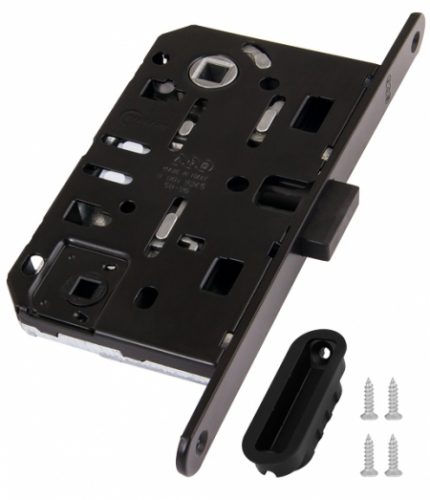 Замок магнитный AGB MEDIANA POLARIS B06102.50.93.567 (=B04102, B05102)  WC (черный) с отв. пл. B02402.05.93 MEDIANA POLARIS