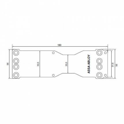 ASSA ABLOY A120 Монтажная пластина для DC200/336/500/700