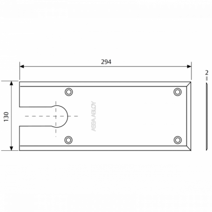 ASSA ABLOY DCCP534 крышка для DC477 нержавеющая сталь