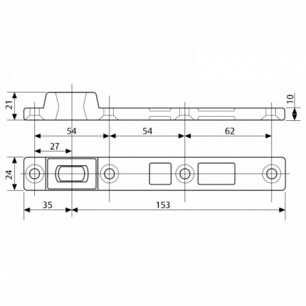 ASSA ABLOY MA0393S0 (AC393) нижняя петля для установки маятниковых дверей на шпиндель напольных дверных доводчиков