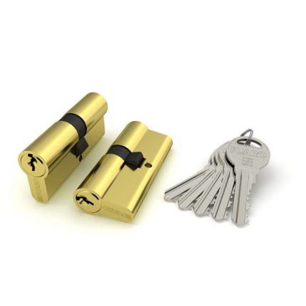 Цилиндровый механизм Fuaro (Фуаро) R300/60-BL (25+10+25) PB латунь 5 кл. БЛИСТЕР